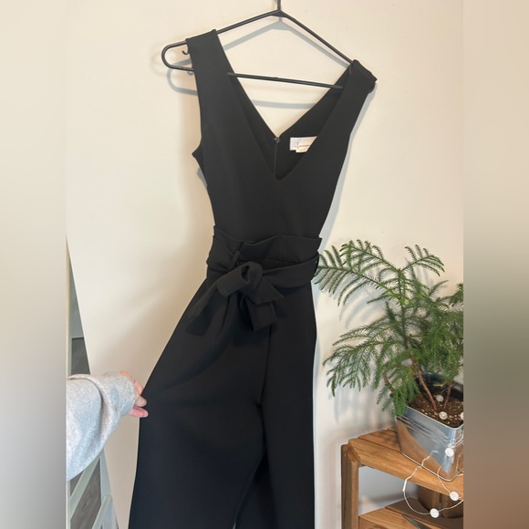 Anthropologie Black Cathy Structured Jumpsuit ~ size XS - Picture 6 of 10